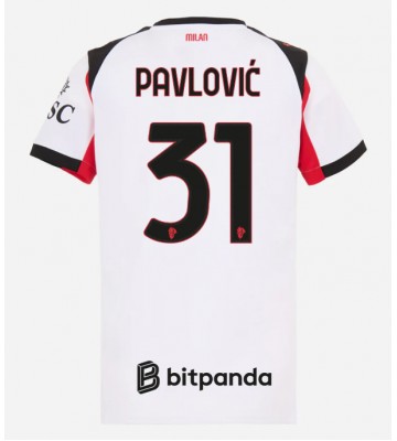 AC Milan Strahinja Pavlovic #31 Udebanetrøje Dame 2025-26 Kortærmet
